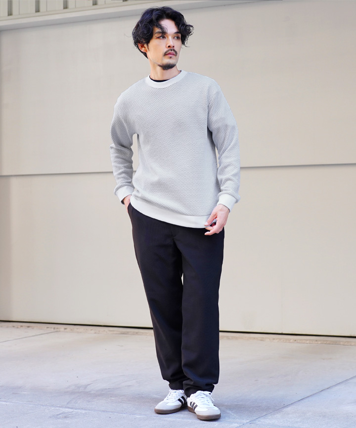 Amazon | 和柄 T シャツ メンズ 長袖 アイス 質素 ワッフル ロン