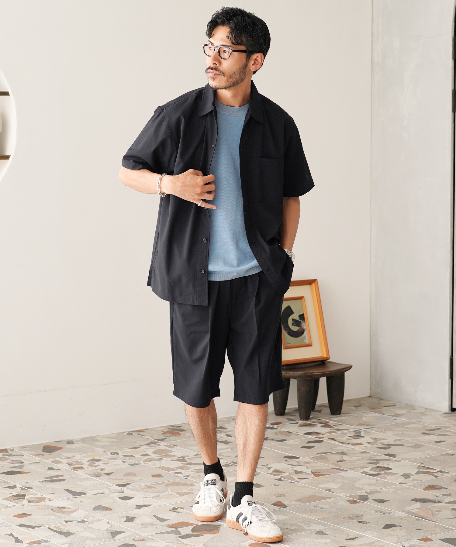 【新品未使用】TONAL パンツスーツセット　ブラック 新品未使用】TONAL パンツスーツセット ブラック