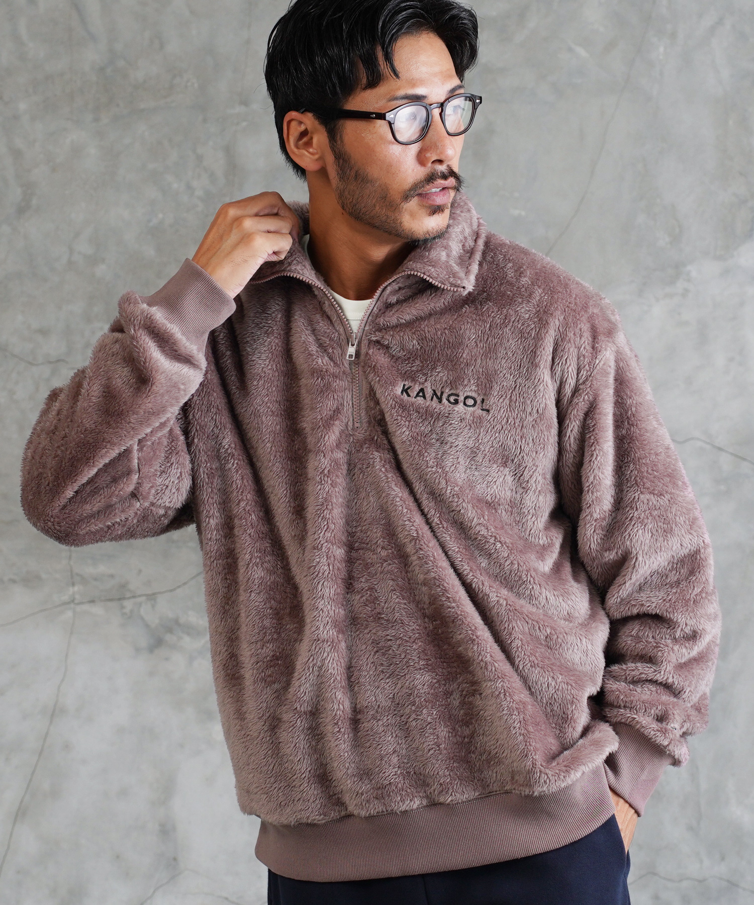 KANGOL（カンゴール） トレーナー メンズ トップス ボア ハーフジップ