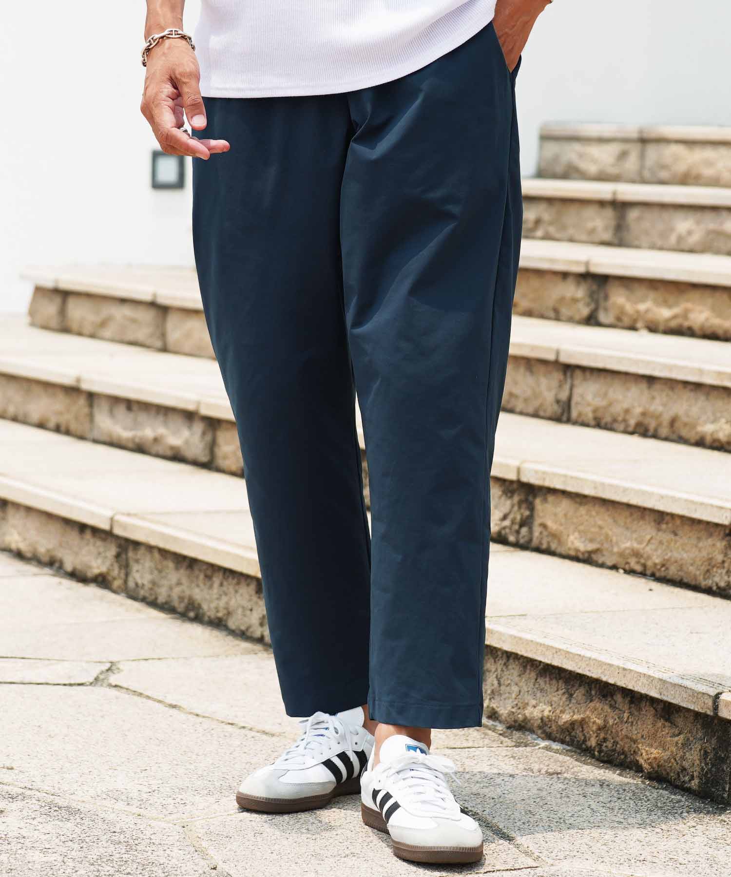 シルク混 タックイージーパンツ ウエストゴム coen タックイージーパンツ（フルレングスパンツ） | OFF PRICE