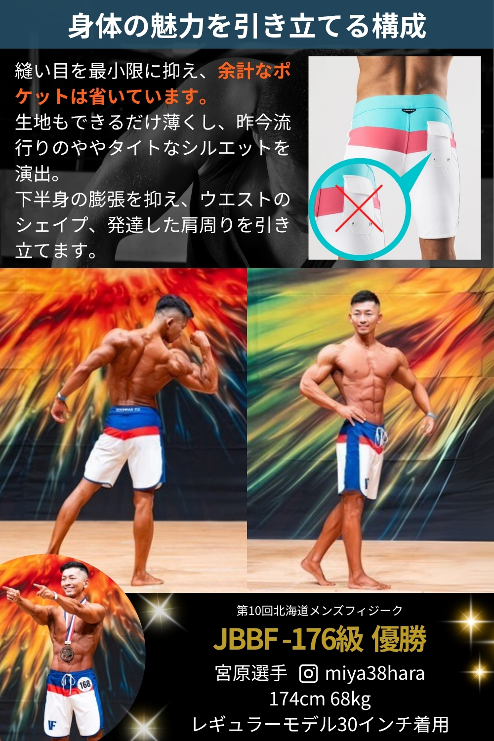 VEROMAN サーフパンツ フィジーク 水着 ボードショーツ サーフショーツ