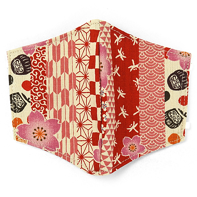 No.343 オーダーマスク　ハンドメイド　お面　和柄　おまとめ割 マスク 和柄 日本製 立体マスク 粋 江戸 小紋柄 レディース 子供用