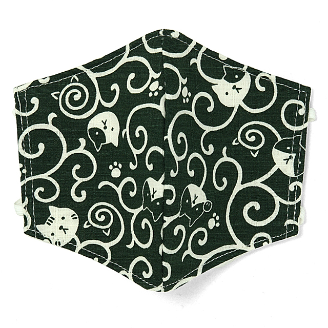 マスク 和柄 日本製 立体マスク 粋 江戸 小紋柄 レディース 子供用