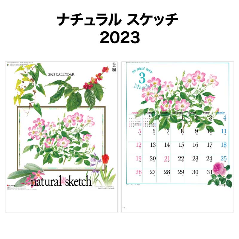 9月ポイント3倍 カレンダー 2023年 壁掛け ナチュラルスケッチ SG277【カレンダー 壁掛け 2023年版 おしゃれ 花 アート 高橋京子  イラスト 植物画 絵画】 :20000032:神宮館縁堂ヤフー店 - 通販 - Yahoo!ショッピング