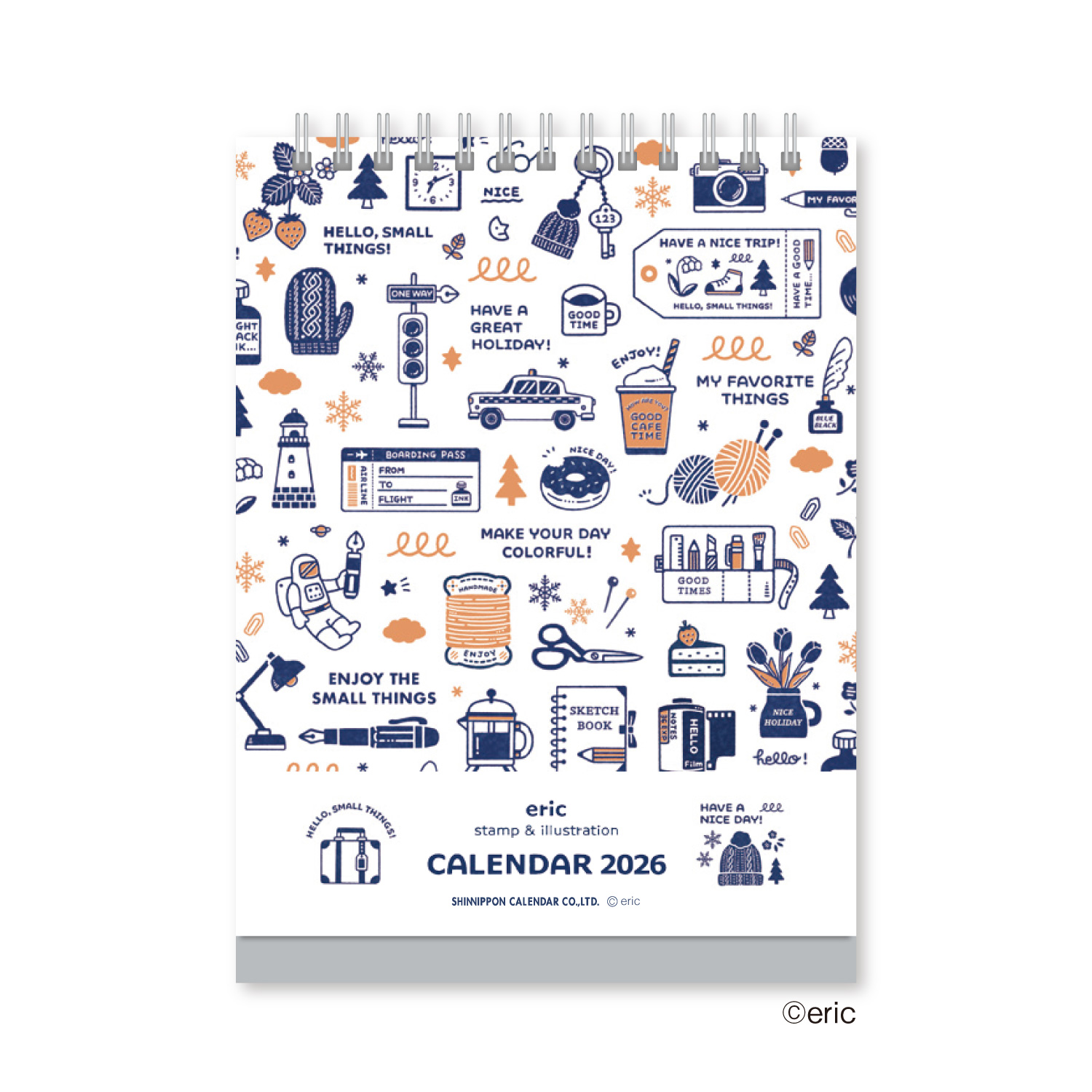 新日本カレンダー カレンダー 2026 卓上 eric neon color NK4200