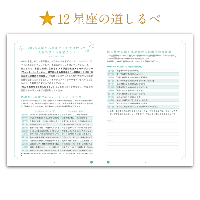 新日本カレンダー かげした真由子 星占いダイアリー Horoscope Diary