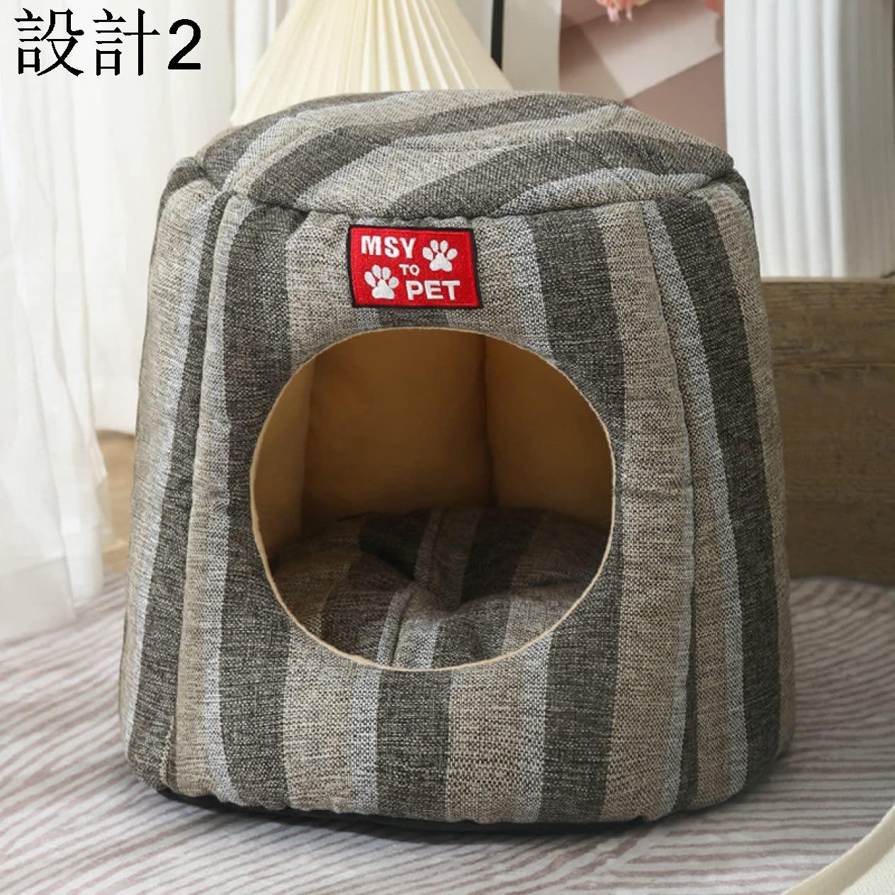 猫ハウス 猫用ベッド ドーム型 屋根付き 暖房 エアコン適応 ベッドマット ペットハウス 40*40*32 ペットベッド 犬小屋 設計｜jinichirosasaki｜03