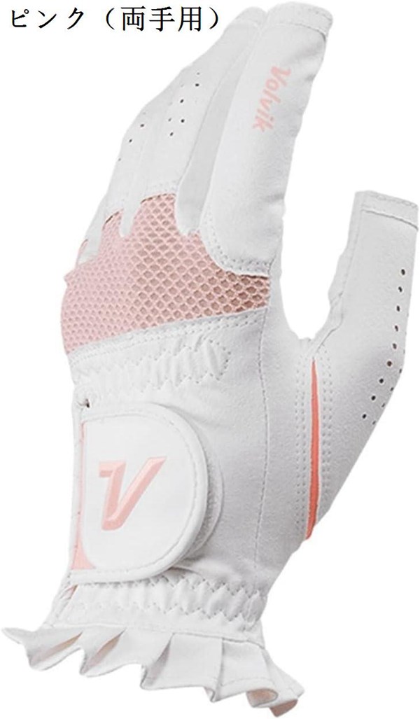 ゴルフグローブ レディース 両手用 ゴルフ手袋 フィット感 通気 防滑 耐久性 合成皮革X羊革
