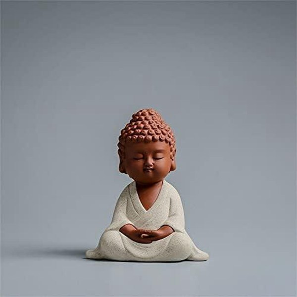 釈迦像 置物 ミニチュア 仏像 お釈迦様 如来像 陶器製 オブジェ 