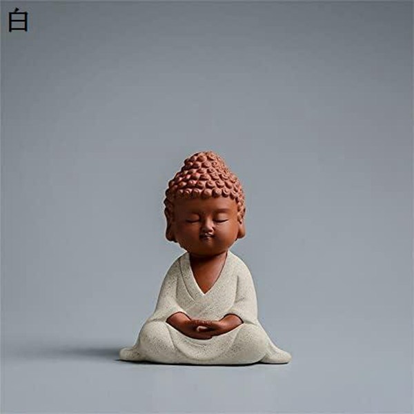 釈迦像 置物 ミニチュア 仏像 お釈迦様 如来像 陶器製 オブジェ 縁起物