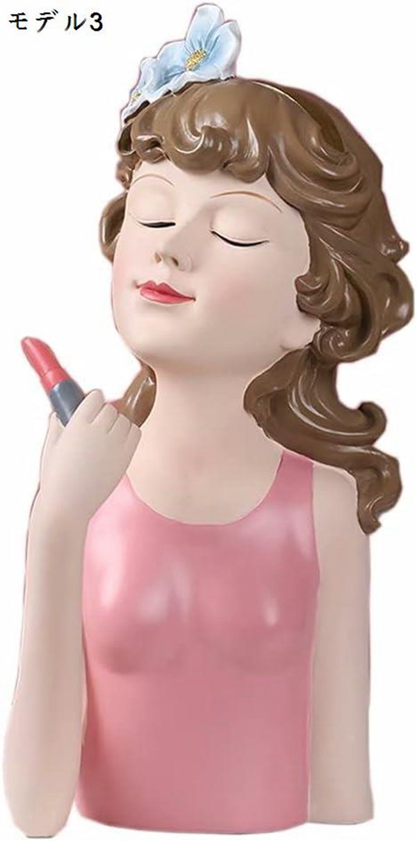 置物 オブジェ 樹脂 北欧 女の子 収納 小物入れ 卓上 樹脂製の装飾品 創意 インテリア 多機能収納 雑貨 工芸品 装飾品 おしゃれ_3