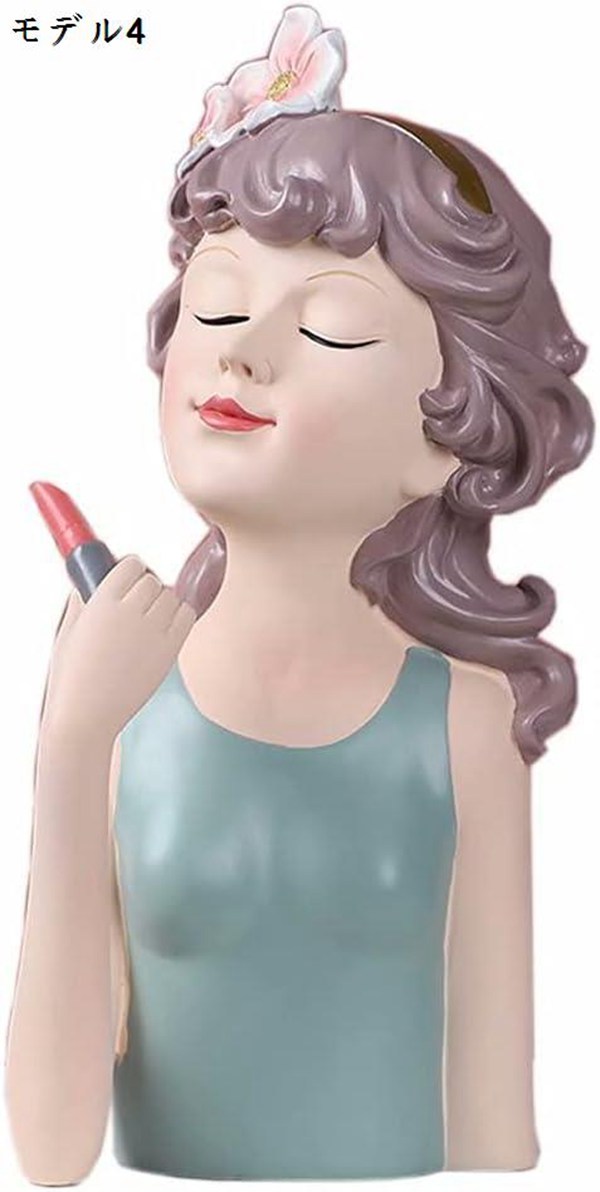 置物 オブジェ 樹脂 北欧 女の子 収納 小物入れ 卓上 樹脂製の装飾品 創意 インテリア 多機能収納 雑貨 工芸品 装飾品 おしゃれ_4