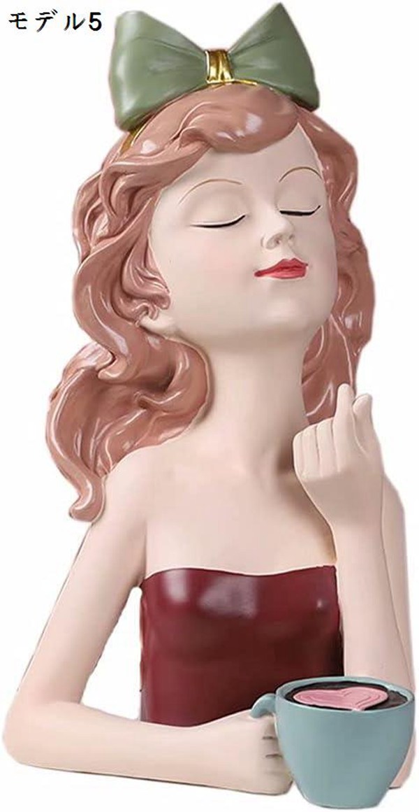 置物 オブジェ 樹脂 北欧 女の子 収納 小物入れ 卓上 樹脂製の装飾品 創意 インテリア 多機能収納 雑貨 工芸品 装飾品 おしゃれ_5
