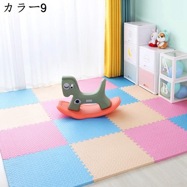 タイルカーペット テーブルセット 60*60*1.2*16 キッズ ソフト パズルマット カラー 椅子 机 テーブル チェア デスク 幼児｜jinichirosasaki｜16
