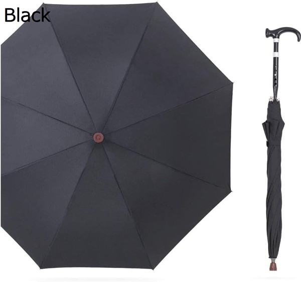 日傘 雨傘 防風雨傘 ゴルフ傘軽量スティック傘調節可能な高さの杖傘高齢者や救いの手を必要とする人のた...