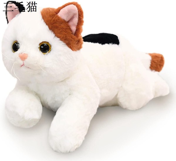 三毛猫 ぬいぐるみ 50cm ネコ 猫 抱き枕 リアル 生々しい寝具 可愛い 柔らかい ふわふわ もちもち ぬいぐるみ 可愛い 寝具 人形｜jinichirosasaki｜05