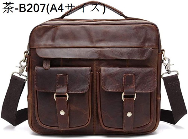 牛革 ビジネス バッグ メンズ バッグ 2way ショルダー 手提げバッグ A4 12インチipad 収納可 本革 ビジネス 通勤 通学_2