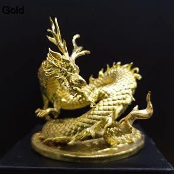 【名入れ無料】 金 龍（ 黄 神龍 置物 龍 龍) 開運 風水 金運アップ 五爪龍 その他