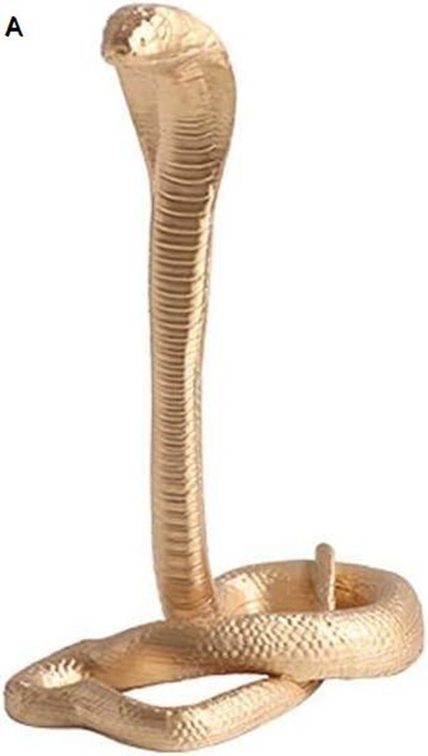 卓上置物 現代の創造的なゴールデンキングコブラ飾り屋内リビングルームのベッドルームポーチ廊下動物デスクトップ飾り 家の装飾の彫像 : A)｜jinichirosasaki｜02