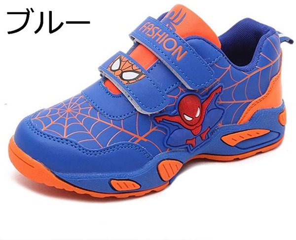 スニーカー キッズ 運動靴 スパイダーマン 男の子 スリッポン シューズ 子供 軽量 靴 子供用 通学 通園 脱ぎ履き簡単 プレゼント