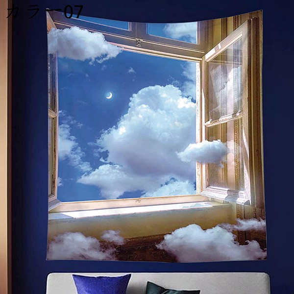 星空 インテリア雑貨 北欧風 月相タペストリー カラー ウォールデコ 雲 間仕切り 気分転換 ベッドルーム 150130A 壁掛け 壁飾り｜jinichirosasaki｜08