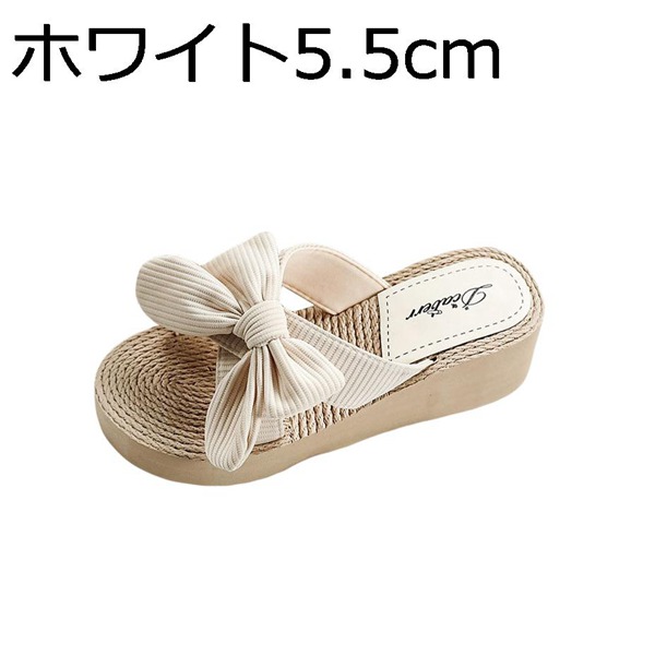 超特価激安 レディース サンダル 5 5cmヒール ビーチサンダル スリッパ 厚底サンダル 亜麻 通気性 軽便 コンフォート 柔らかい 可愛い蝶結び ミュール カラー ブラック 5 5cm Cromg Org Br