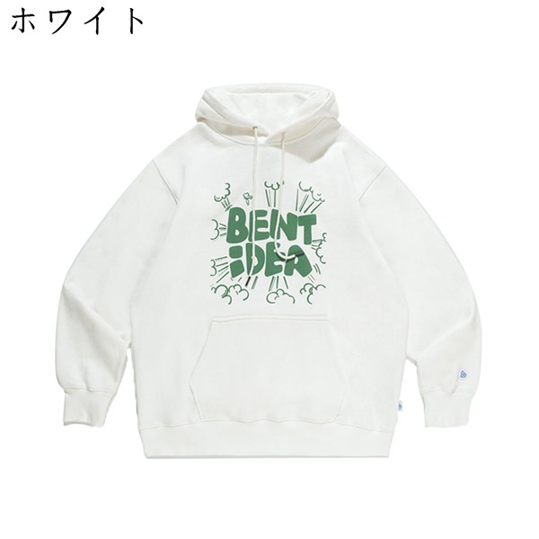 メンズ 綿100％ フードパーカー 長袖スウェットシャツ プリント フード フーディtシャツ 秋 春服 トレーナー スポーツウェア 着心地