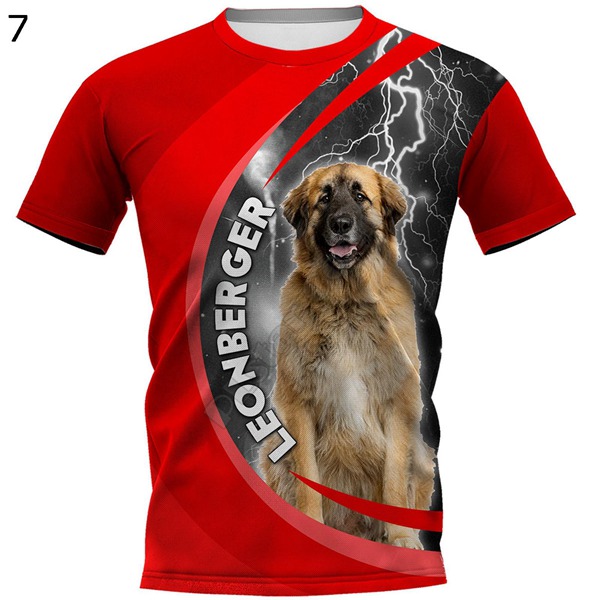 犬柄 3Dプリント Tシャツ メンズ 半袖 可愛い 面白い かっこいい 丸首