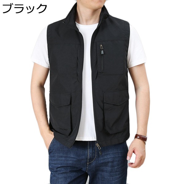 メンズ フィッシングベスト M~6XL アウトドアベスト 軽量 通気 速乾 多機能 カメラマンベスト 大きいサイズ お釣り 撮影 山歩き