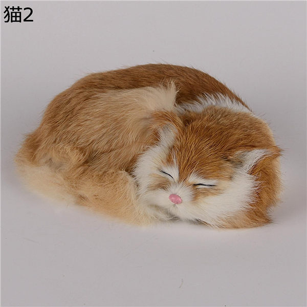 猫 置物 リアルねこぬいぐるみ おもちゃ 眠り猫 子猫 リアル かわいい