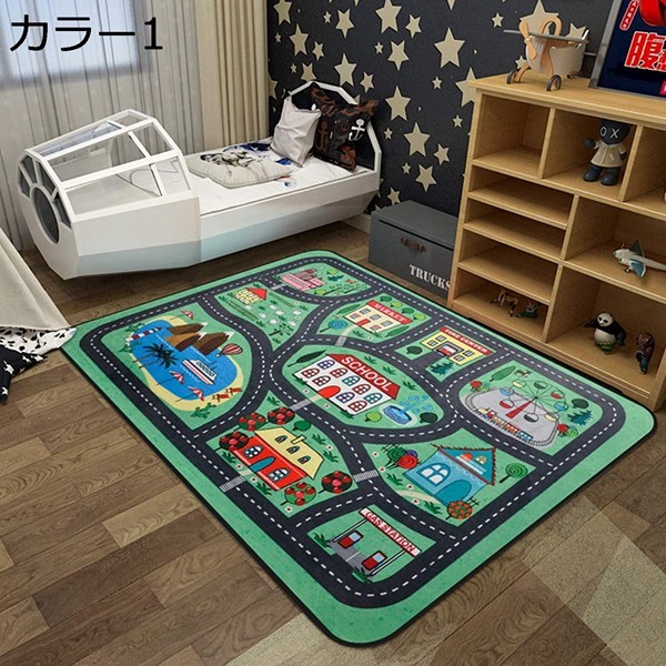 キッズマット ラグ 子供 カーペット プレイマット 道路 ロードマップ 地図マップ 知育玩具 子供部屋 クロールマット ベビー 知育 安全  :rxhx8c5aa776:佐々木 - 通販 - Yahoo!ショッピング