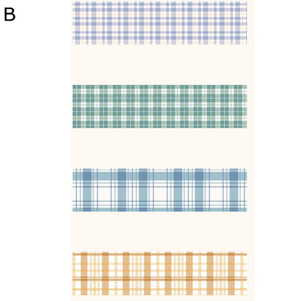 粘着ステッカー 創造性 手帳テープ チェック柄 格子縞 4巻セット マスキングセット 和紙テープ 薄いです 日記手帳飾り付け 剥がしやすい  :wiixc77e1f868ec5:佐々木 - 通販 - Yahoo!ショッピング