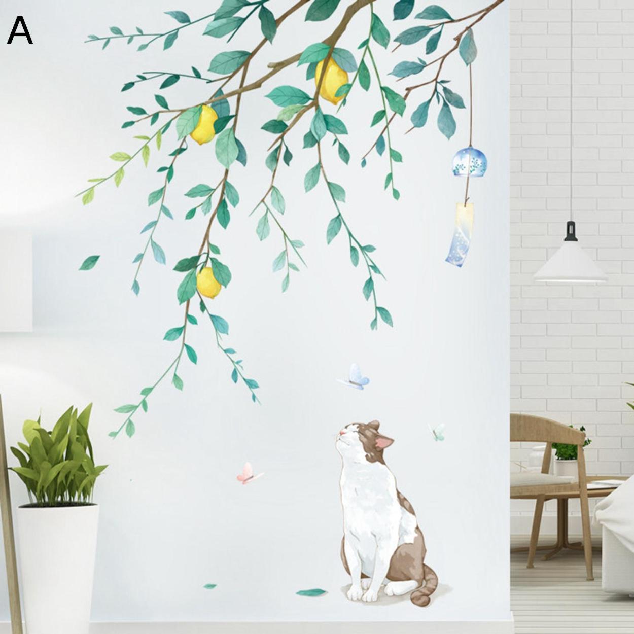 猫柄 ウォールステッカー 壁飾り 植物柄 和風 壁紙 可愛い 部屋飾り 剥がせる ホーム 癒し キッズ 玄関壁 幼稚園 保育園 こども部屋 Xhyx78ccf 佐々木 通販 Yahoo ショッピング