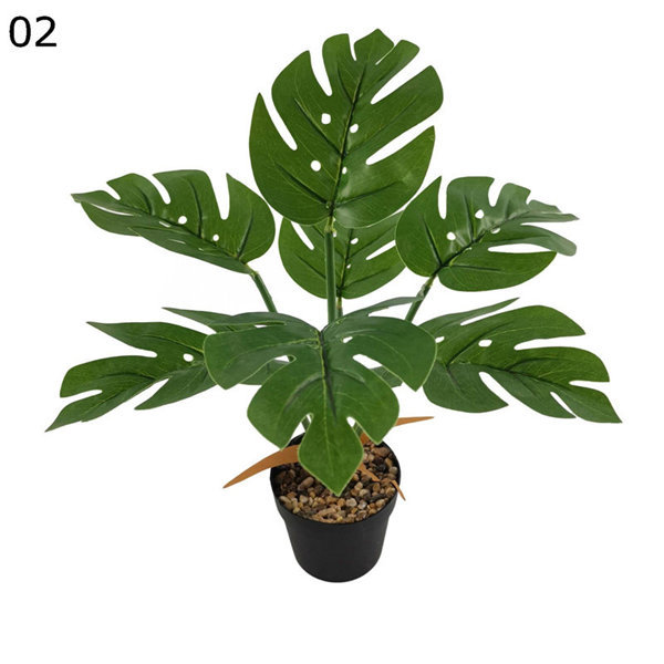 人工観葉植物 鉢植え ヤツデ モンステラ ポトスフェイクグリーン