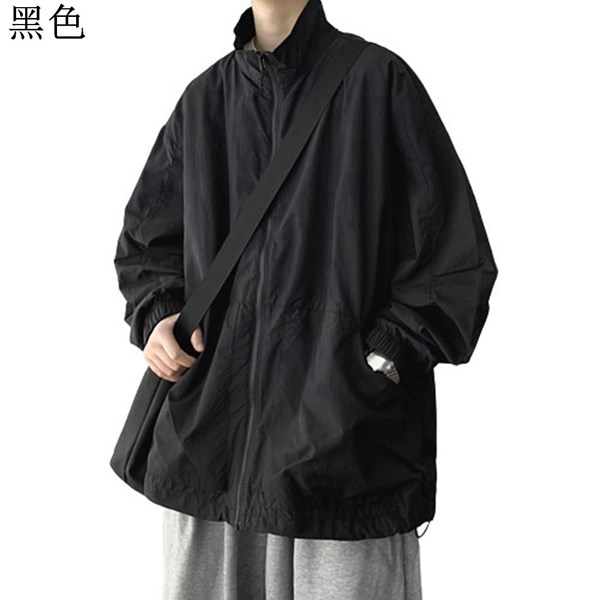 ラッシュガード ライトジャケット メンズ サマーコート 薄手 軽量 冷感 クール フルジッパー 体型カバー 大きいポケット 大人 涼しい｜jinichirosasaki｜02