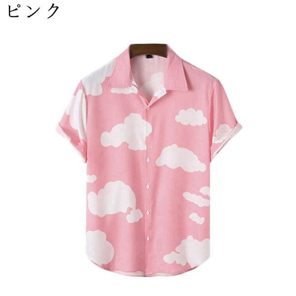 【Mmoptop】半袖 ストリート 2色 柄シャツ ハワイ 海 花 Mmoptop】半袖 ストリート 柄シャツ ハワイ 海 花 春夏