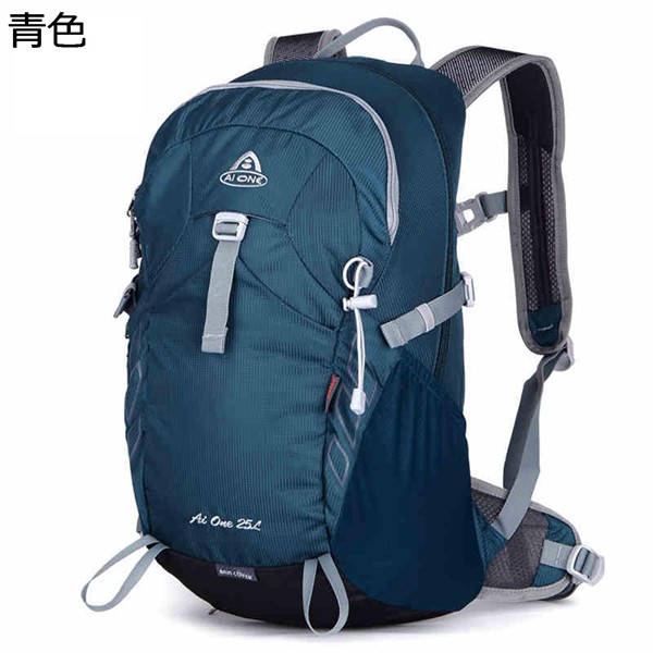 リュックサック 25L 小型 ハイキングバッグ ザックリュック ザック 登山 バックパック マルチポケット 大容量 アウトドアリュック 黒の画像