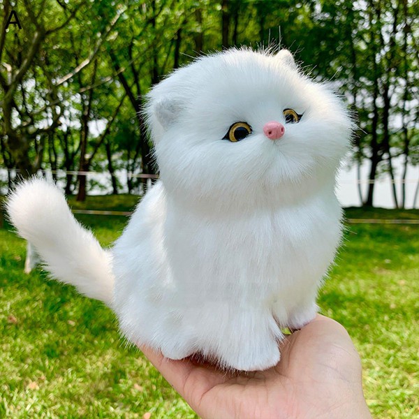 猫ぬいぐるみ 鳴く ネコ 本物 そっくり 白 オレンジ グレー 5 猫ぬいぐるみ 鳴く ネコ 本物 そっくり 白 オレンジ グレー 5
