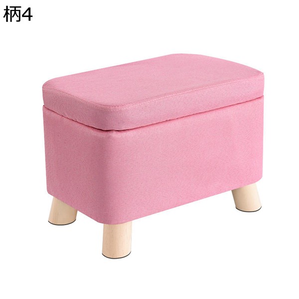 ピンク ベロア　スツール 収納付き　椅子　ベンチ ピンク ベロアスツール 収納付き椅子ベンチ