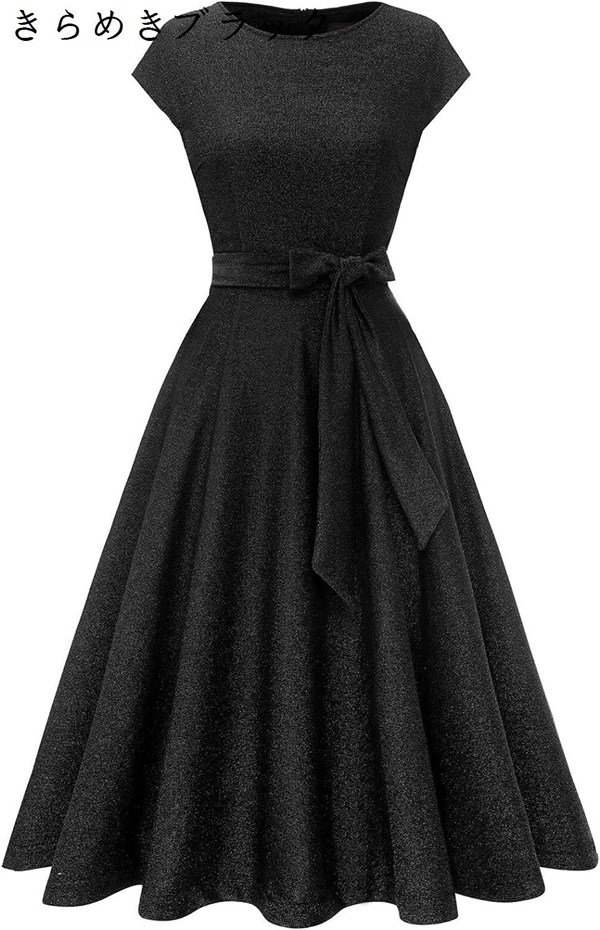新品　ビス　ウエストカッティングワンピース　ブラック　オードリーヘップバーン AUDREY HEPBURN COLLECTION BY JUN】ウエストカッティング