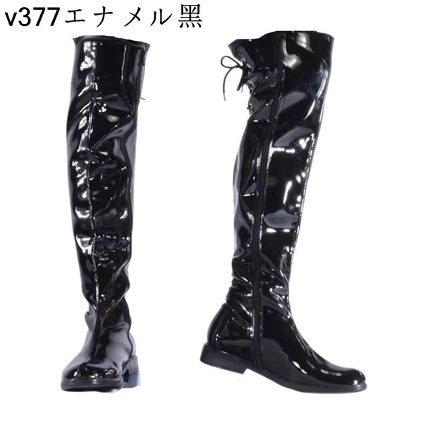2色 ロングブーツ サイドゴア 袴ブーツ バックジッパー 膝下 7 210.jpg