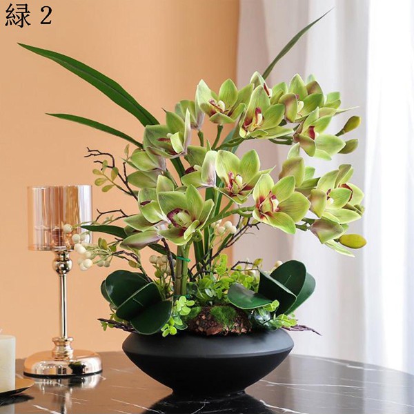 造花 枯れない花 胡蝶蘭 造花インテリア 鉢植え 観葉植物 陶器 装飾花 花束 リアル 本物そっくり 花瓶付き 害虫駆除不要 北欧 アート_9