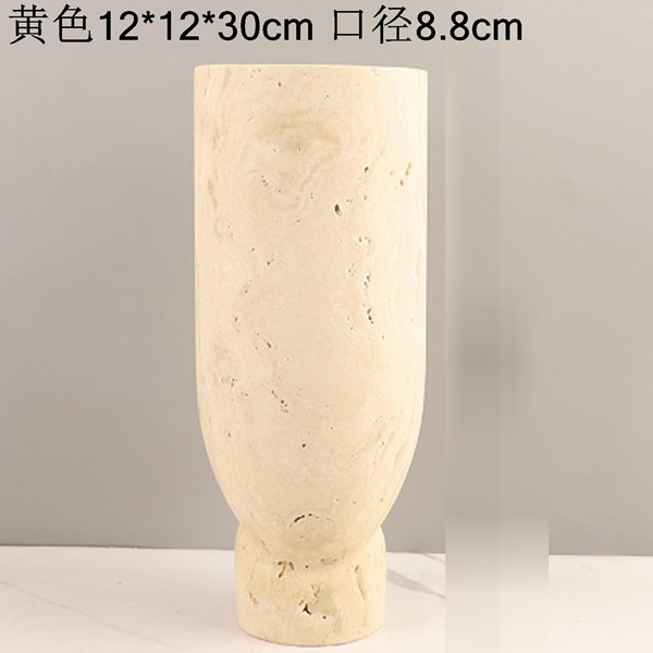 フラワーポート花器 大理石 マーブル 黒 ブラック ベージュ 花器 ベーシック 光沢感 ドライフラワ用花器 インテリア小物 無地 シンプル_2