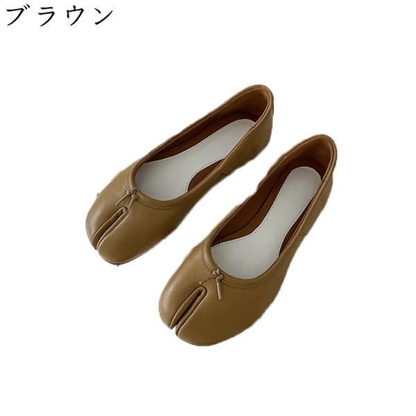 パンプス 羊革 足袋シューズ レディース カジュアル レジャー ベビーシャワー 柔軟性 防臭 エレガンス 耐摩耗 蒸れない バレエシューズ_3