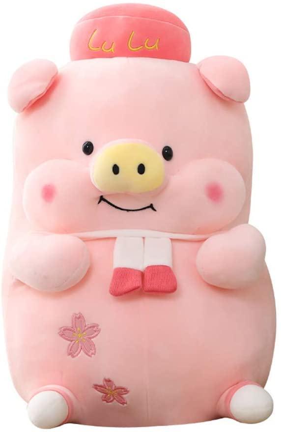 ピンクのルル豚人形ぬいぐるみの綿人形LuLu ピッグドゥインネットレッドドール (40CM)｜jinichirosasaki｜02