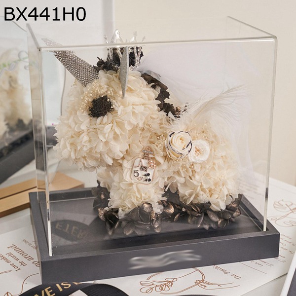 ソープフラワー ブーケ ユニコーン 造花 ケーキ型 枯れない花 手作り ウェディング 結婚祝い 新学期 新生活 卒業 記念日 誕生日 紫