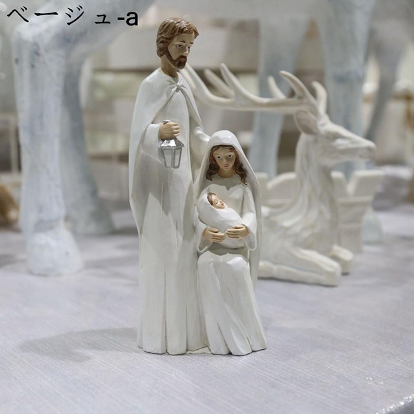 キリスト降誕のシーン 聖母マリア像 インテリア 聖家族装飾 