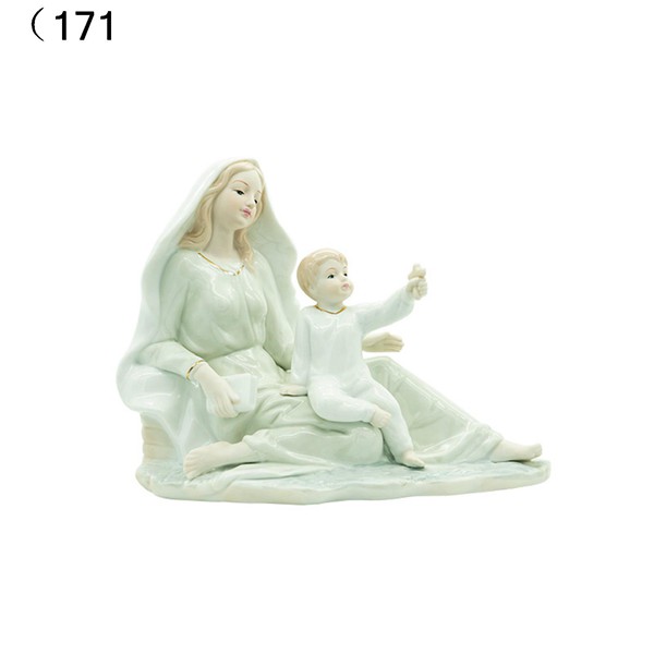 マリア像　壁掛け　陶器 マリア像 壁掛け 陶器 Vintage 1950s Ceramic Mary motif Object