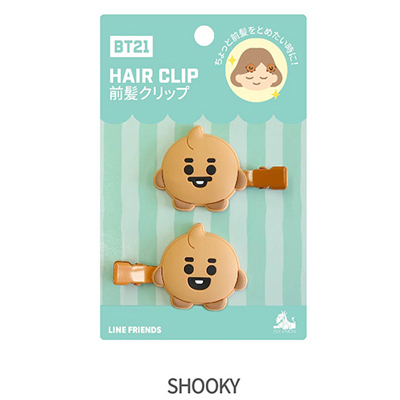 BT21 公式グッズ HAIR CLIP 前髪クリップ bt21 ヘアクリップ bt21