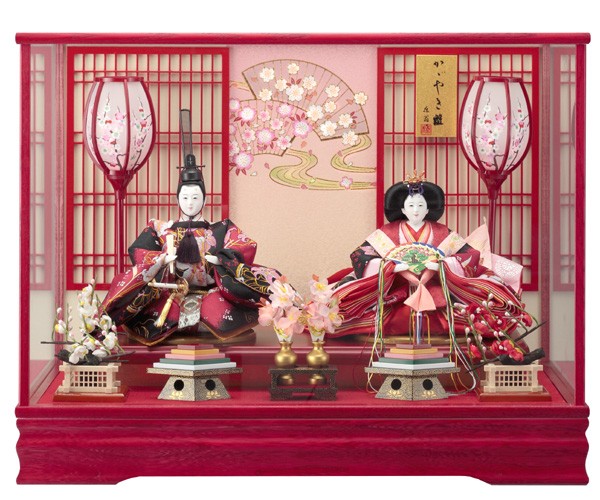 雛人形 親王飾り ケース飾り ひな人形 紅雅 143-227 : 雛人形-五月人形